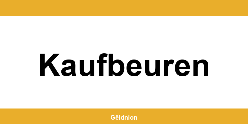 Western Union Filialen in Kaufbeuren am Hauptbahnhof
